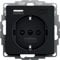 Gira 2459005 SchukoSteckdose USB-Anschluss Shutter Berührungsschutz 2-fach Typ A(max.2,4A) Typ C(max.3A) System 55 Schwarz matt UP Unterputz Schutzkontaktsteckdose Wandsteckdose Smartphone Tablet 32mm