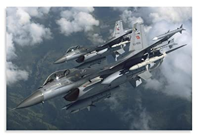 F-16 Falcon Fighter Poster, dekoratives Gemälde, Leinwand, Wandposter und Kunstbild, modernes Familienzimmer, 30 x 45 cm