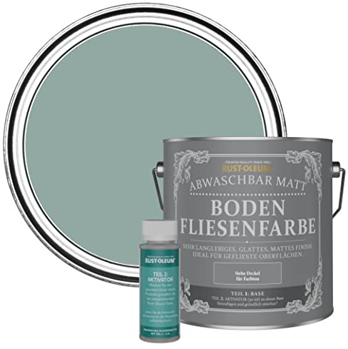 Rust-Oleum Blue Washable Matt Floor Tile Paint - Gresham Blue 2.5L