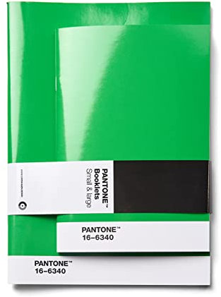 Copenhagen Design PANTONE Notizheft, unliniert, 2er-Set, je 40 Seiten, Green 16-6340