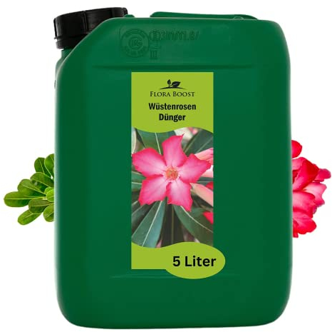 Konfitee Wüstenrosen Dünger Flora Boost 5000ml I Für bis zu 1000L Gießwasser I Langzeit Blumendünger für Rosen I Flüssiger Blatt- & Wurzeldünger I 100% natürlicher Pflanzendünger