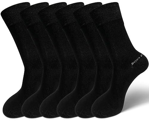 LOFIR Chaussettes Bambou pour Homme Femme: Chaussettes Courtes de sport en Fibre de Bambou Soquettes Ultra Doux Chaussettes Crew Anti-transpiration Respirantes pour Fitness Noir 6 Paires EU 36-42