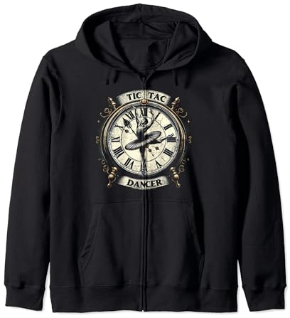 Retro Uhr Ballett Tänzerin Ballerina Tänzerin Frauen Mädchen Kapuzenjacke