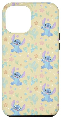 Disney Stitch Spring Easter Tropical Flowers and Butterflies Case for iPhone 13 Pro Max