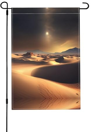 Sahara Wüste doppelseitige Gartenflaggen für draußen – Frühlingsgartenflagge, Hofflagge, Outdoor-Gartenflagge, perfekt für Rasendekoration