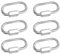 LZZEM 6 Pack Metal Quick Link(M4) Chain Connectors Locking Carabiner Clip Heavy Duty D Shape Locking Clips Stainless Steel Screw Quick Link for Outdoor Camping Climbing Fishing Hiking