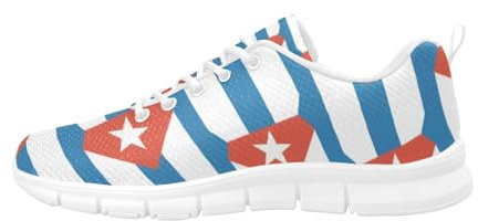 IFCXA Kuba Flag Damen Leichte Atmungsaktive Laufschuhe Mode Sneaker, mehrfarbig, 44 EU