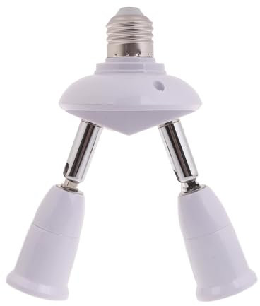yanwuwa 2/3/4/5-in-1 E27 To E27 Light Base Stand Lamp Bulb Socket Splitter Adapter Adjustable Lamp Socket Extender 100-240V Multiple Head Lamp Holder