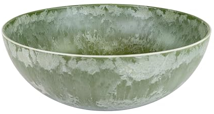 matches21 Pflanzschalen für draußen - 2 Vintage Dekoschalen grün marmoriert als Blumentopf Pflanztopf - Schale in 20 cm als Garten Vogeltränke Balkon-Deko oder Friedhof Grabschale