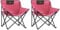 vidaXL Campingstühle 2 STK., Campingstuhl mit Seitentasche, Klappstuhl für Strand Garten Campingplatz, Gartenstuhl Angelstuhl Strandstuhl, Rosa