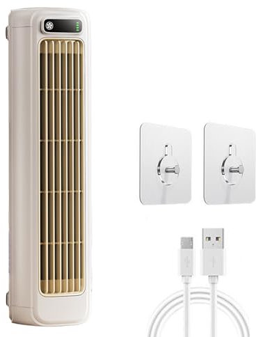 Makamsui Portable Air Conditioner Cooling Fan, 3 Speeds Adjustable Wall Mount Air Cooler Fan Mini Air Conditioner Fan for Home Office Bathroom Kitchen Bedroom Countertop White