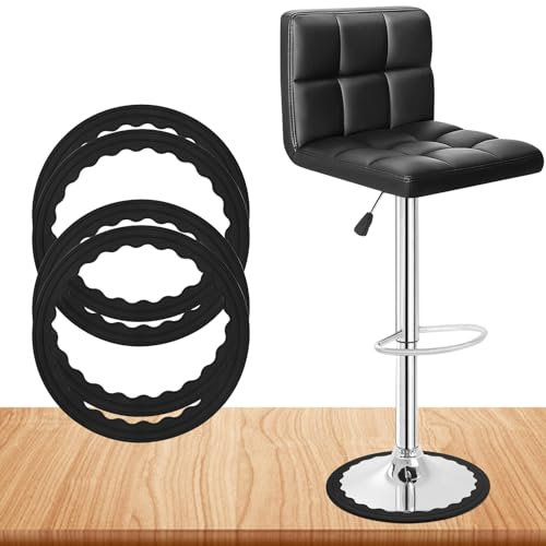 Lot de 4 anneaux de protection pour pieds de tabourets de bar antidérapants en silicone - Protection du sol en bois - Anti-rayures - Anti-bruit - Antidérapants - Extensibles - Convient aux bases de