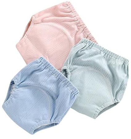 Wiederverwendbare Tpu 3 Stück-pack Töpfchentrainingshose 4-lagig Baumwolle | Atmungsaktiv und Pflegeleicht, für Kleinkinder und Babyfotos, Schützt Beim Töpfchentraining Zufällige Farbe