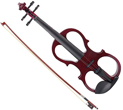4/4 Elektronisches Violin-Set mit Stimmgerät, Bogensaitenbox, Verstellbar