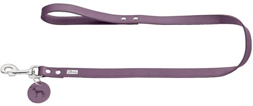 HUNTER Hundeführleine aus hochwertigem Rindsleder (lila, 20/100)