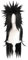 Windskids Uchiha Madara Cosplay Perücken Herren Schwarz Lange Gerade Perücke Verkleidung Ninja Uchiha Madara Halloween Karneval Party Performance Kostüm Zubehör Anime Wig
