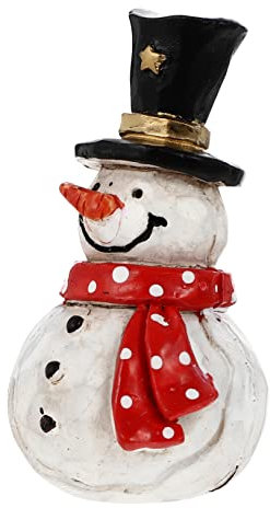 CIMAXIC Weihnachtsfiguren Schneemann-Ornamente Aus Harz Für Dekoration Innen Mini-schneemann Requisite Für Weihnachtsfeiern