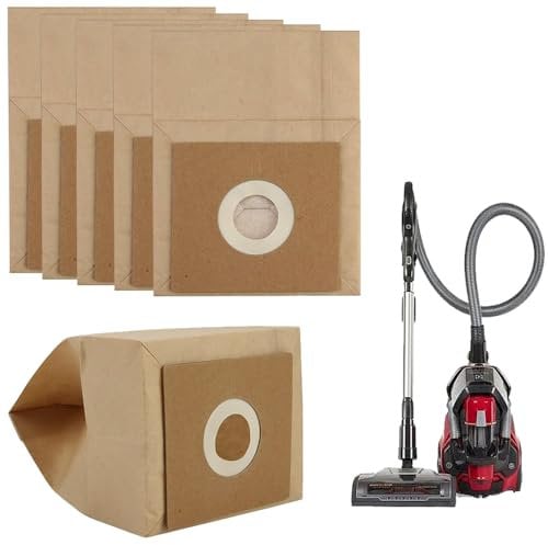5 Packs Vacuum Cleaner Bags Strong Efficiency Paper Dust Bags Compatible with Bush Model VCB35B15C1J7W-70 VYTRONIX RBC02 BC-402 BC-501 Argos Value VC-401 VC-402