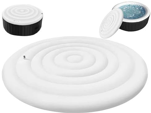 Cubierta Inflable para Bañera De Hidromasaje, Tapa Inflable SPA, Cubierta Bañera Hidromasaje Tapa A Prueba De Viento con Manijas, para La Mayoría Bañeras Hinchables(145cm)