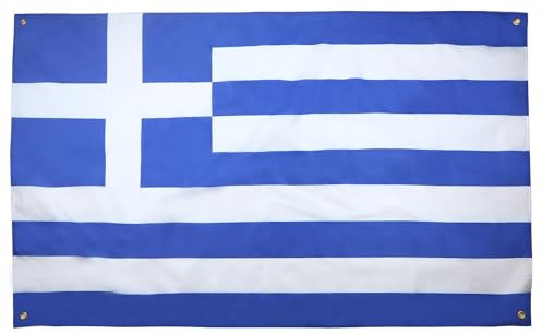 AZ FLAG Drapeau Grèce 150x90 cm avec 4 oeillets, Pavillon Grec pour balcon ou mur
