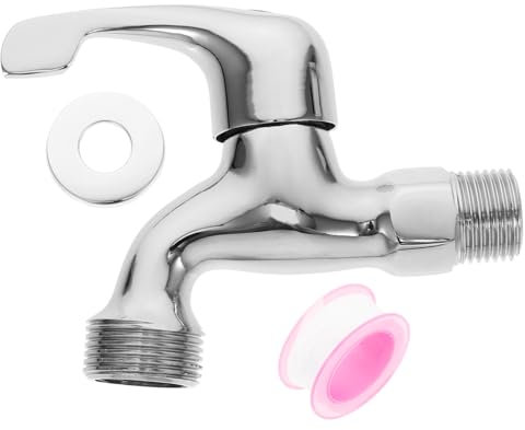 NUOBESTY 1 Set Household Washer Tap Cold Water Tap with Single Handle Durable Construction Easy Installation for Bathroom and Kitchen Use Aesthetic Design for Modern Homes