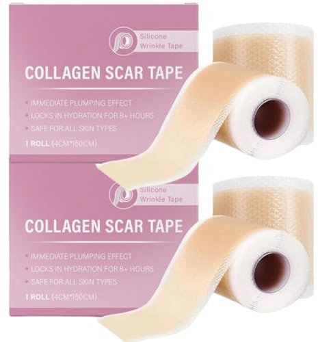 2PCS Pansement Silicone Cicatrice, 4 * 150cm Silicone Scar Sheets, Pansement Anti UV, Bande Abdominoplastie, Pour Réduire Les Ridules Et Réparer Les Cicatrices, Pour Brûlures Chéloïdes Chirurgicales