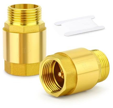 TAILONZ PNEUMATIC 2PCS Clapet anti-retour en laiton DN25 1 filetage femelle et mâle, prévention des refoulements, clapets anti-retour unidirectionnels