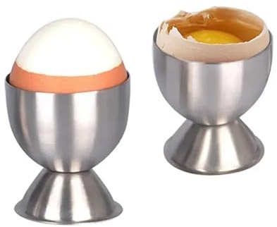 ZYAGH Eierbecher 2 Stück Eierbecher aus Edelstahl, weichgekocht, Eierhalter, Tischbecherständer, Küche, Frühstück, Kochwerkzeug, Küchenzubehör Fur EierstäNder Eierhalter