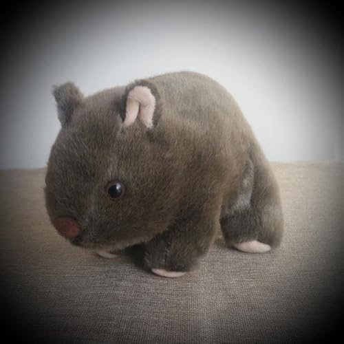 ThisToffGuys Realistisches Wombat-Plüschtier, sitzendes Wombat-Stofftier, weiches australisches Tierplüschtier (Phascolomidae)(25CM)