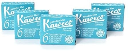 Kaweco Fountain Pen 30 Ink Cartridges Paradise Blue