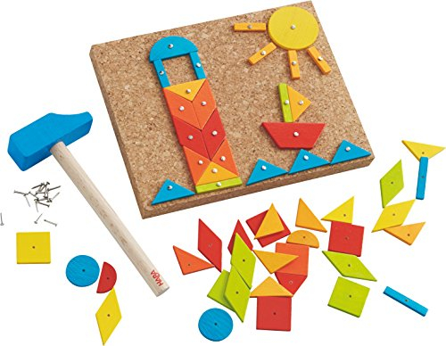 HABA 302963 Nagelspiel Kunterbunt, Kleinkindspielzeug