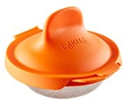 Lékué Escalfador de Huevos, Silicona platino y acero inoxidable, Naranja, 9.3 x 11 x 7.5 cm, 1 unidad