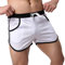 Rexcyril Herren-Shorts für Laufen, Workout, Bodybuilding, Fitnessstudio, Sport, Freizeit, kurze Hose, Weiß, Mittel