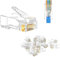 VCE Connettore RJ45 CAT6 Passanti 25 Pezzi, Plug LAN Con Blocco Fisso 3μ Placcata Oro per CAT6 CAT5E CAT5, Alta Velocità 1 Gbps, per Modem
