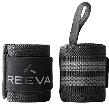 Reeva Wrist Wraps Ultra Fiber – Handgelenk-Stützbandagen Schwarz, langlebige Powerlifting & Krafttraining Trainingsgurte für Fitness & Gewichtheben
