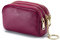 PORRASSO Véritable Cuir Porte-Monnaie Portable Etuis Porte Clés Multifonction Coin Purse pour Femme Homme Violet