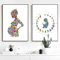 HMXQLW Femme Enceinte Toile Peinture Développement de L'embryon Aquarelle Affiche Decoration Murale Tableau Obstétricien, Docteur Toile Decor Murale Moderne Aesthetic sans Cadre (2X30X40CM)