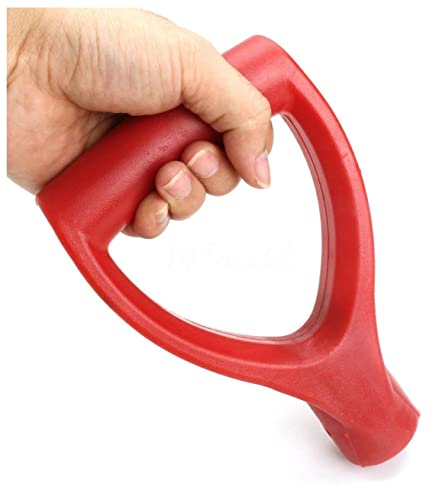 Ersatz Schneeschaufel D Grip Griff, 30 mm Plastik Schnee Griff für Schaufeln Gabel Spatengartenzubehör rote Schneeschaufeln