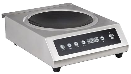 GastroHero Wok Induktionskochfeld I Wok Induktionskochplatte 3500 Watt I Wok Herdplatte Induktion 260 mm I Mobile Induktionskochplatte mit Touch Steuerung für Gastronomie