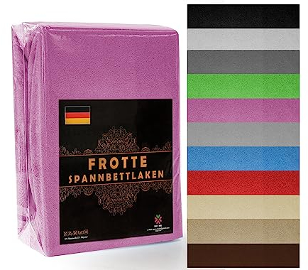 Frottee Spannbettlaken 180x200 cm Rosa - Frottee Bettlaken 180x200cm – Frottee Spannbetttücher 180x200 – Frottee Leintuch – Frottee Spannbetttuch 180x200 - Frottee Laken 180x200