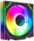 ICOLER UNI Fan JM-V2 120mm Reverse Flow Infinity Mirror Module Daisy-Chain ARGB Fan Single Package,ONLY Fan,Without LINE, Need to Buy The Connection Cable Separately（Black）