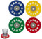 Set of 4 Colorful Weight Plate Coasters，Soft PVC Finish,Gym Weight Coasters, Ideal Gym Gifts for Men and Women,Suitable for Cups and Mugs (colorful)