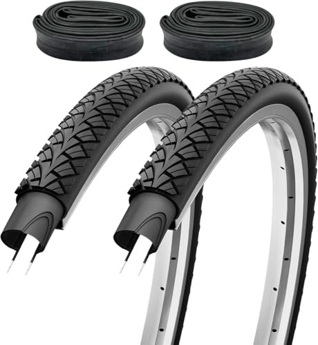 2er Set Fahrradreifen 28x1,75 Zoll 47-622 700x45c mit Sclaverandventil Schläuchen Französisches Ventil FV