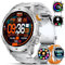 BENYAR SMART Militär Smartwatch Herren mit 1000 mAh/1,75 HD Großes Touchscreen/LED-Licht,Fitnessuhr mit 3 Armbändern/110+ Sportmodi,Herz-/Schlaftracking,IP68 wasserdicht,Sportuhr iOS/Android,Silberne