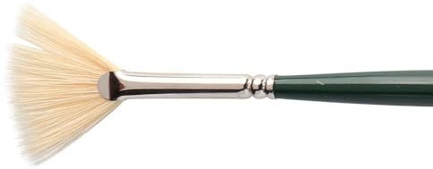 Winsor & Newton 5977701 Winton Fächerpinsel- Nr.1- 30 mm, für Ölfarbe, Acrylfarbe und Alkydfarbe, Weiß