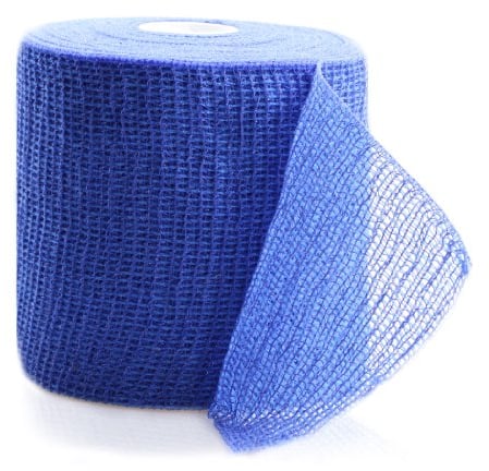Horn Medical Horn-Haft krepp color - Kohäsive Fixierbinde, weich, rutschfest, hautverträglich, selbsthaftend, Blau (10 cm x 20 m)