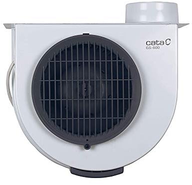 Cata GS 600 - Extractor de humos para cocinas, de cocina silencioso, Ventilador extractores de aire, Consumo máximo de energía: 105W, Color Blanco/ Gris
