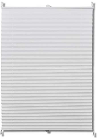 vidaXL Plissee Faltrollo Rollo Plisseerollo 40x150cm Weiß