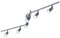 B.K.Licht - LED Deckenlampe schwenkbar, warmweiße Lichtfarbe, GU10 Fassung, LED Deckenleuchte, Lampe, Wohnzimmerlampe, Schlafzimmerlampe, Küchenlampe, Deckenstrahler, 120,4x12 cm, Titanfarbig