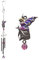 Fée Carillon éolien en métal, verre et résine petit pour décoration de jardin – Love, Hope Lune et fleur Hope - D